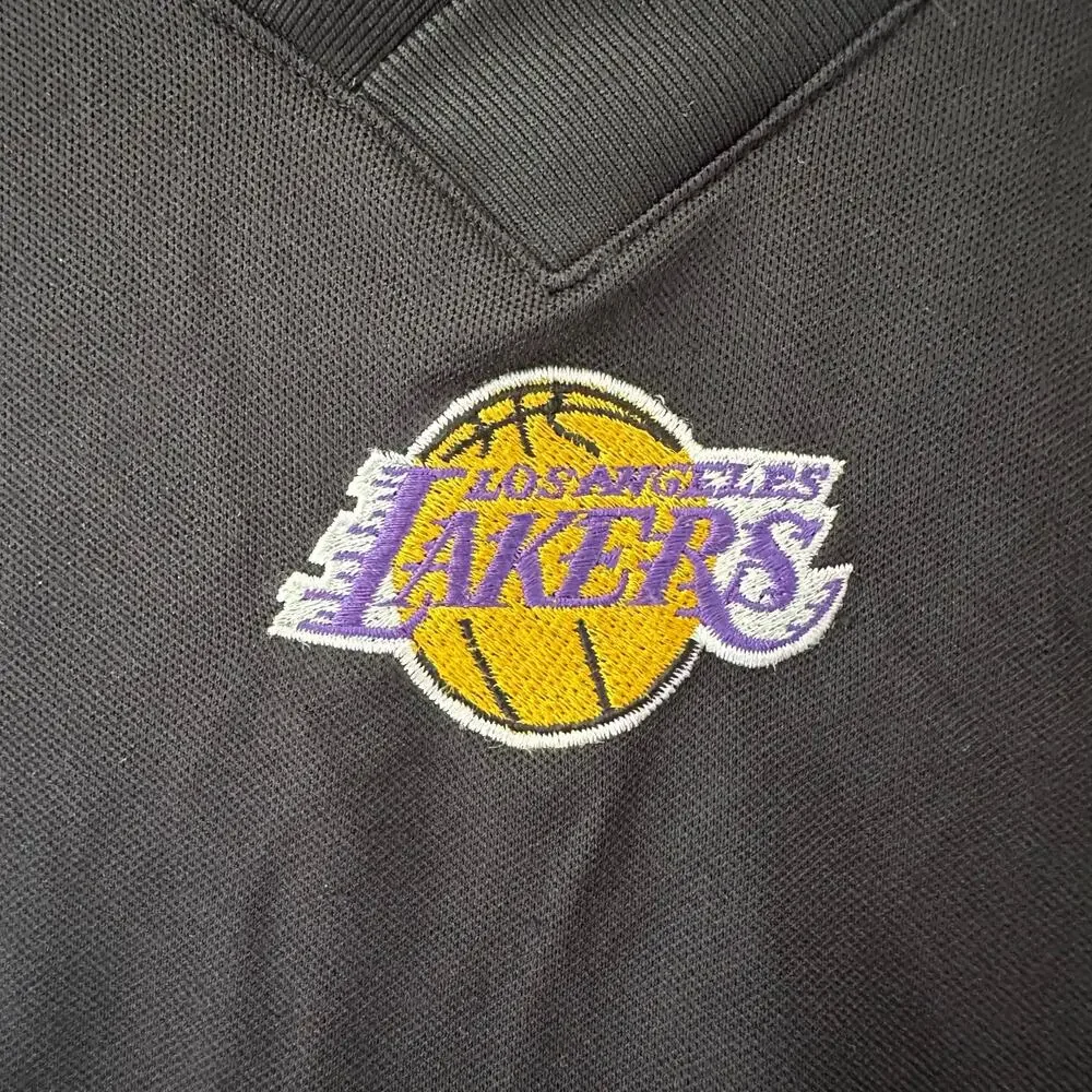Nike Team Lakers Warm Up Sleeveless Jersey Black‎ and Yellow XLarge Muscle Tank